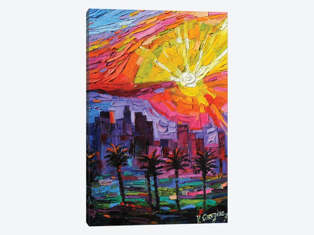 L.A. Fire Sunset by Vanya Georgieva 1-piece Canvas Art