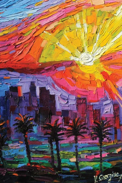 Los Angeles: L.A. Fire Sunset by Vanya Georgieva