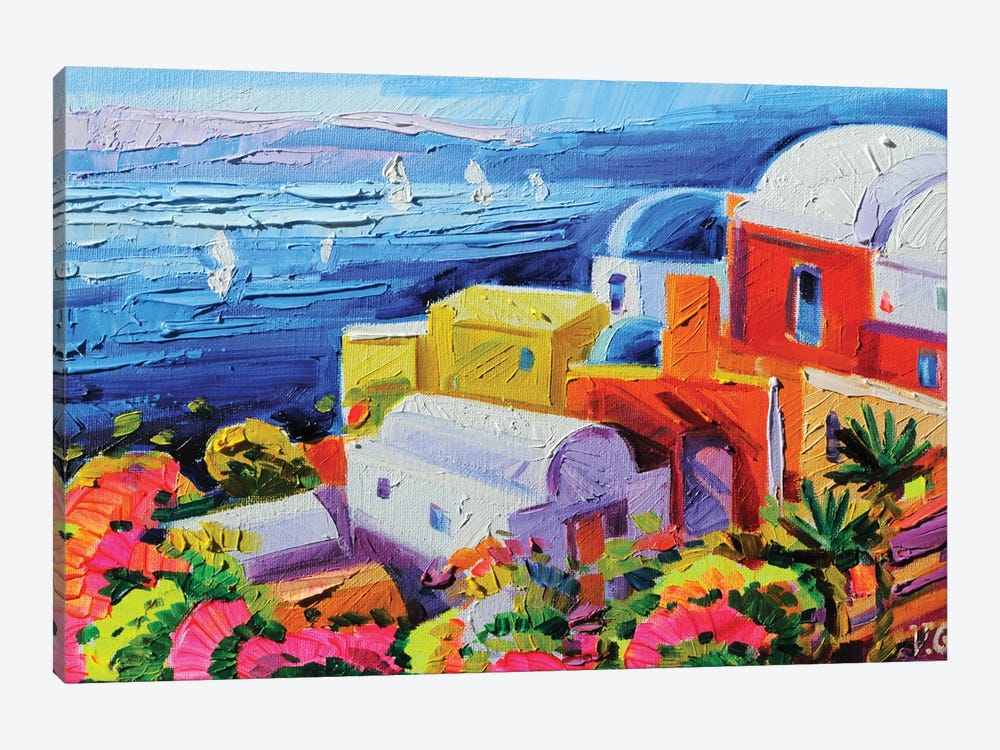 Sunny Day In Santorini II by Vanya Georgieva 1-piece Canvas Art