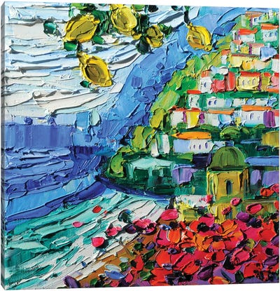 Little Positano Canvas Art Print - Mediterranean Décor