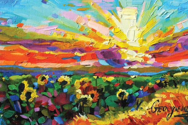 Fine Art Print: Lovely Sunflowers by Vanya Georgieva