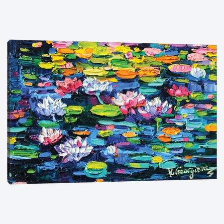 Water Lilies Reflections II Canvas Print #VNY141} by Vanya Georgieva Canvas Art