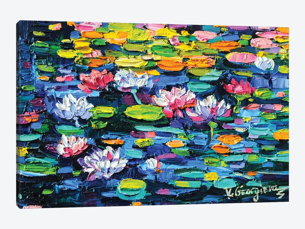 Water Lilies Reflections II by Vanya Georgieva 1-piece Canvas Art