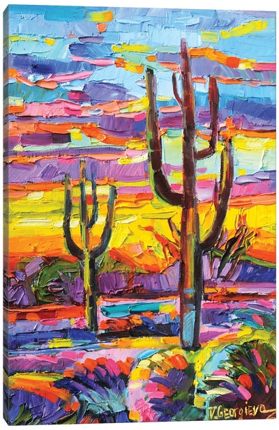 Arizona Sunset V Canvas Art Print - Southwest Décor
