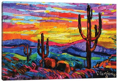 Arizona Sunset IV Canvas Art Print - Vanya Georgieva