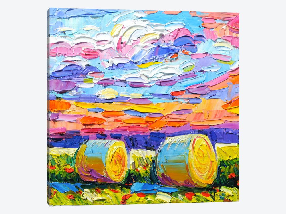 The Bales And The Clouds by Vanya Georgieva 1-piece Canvas Art Print