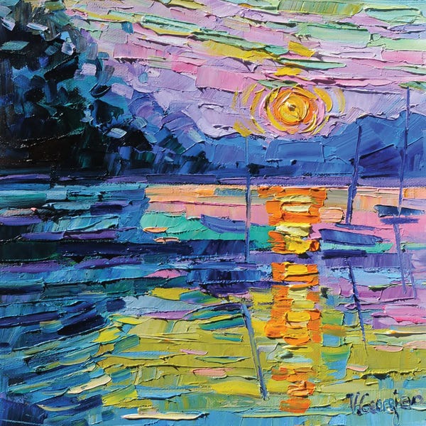 Lake Sunrises & Sunsets: Reflections On The Lake by Vanya Georgieva