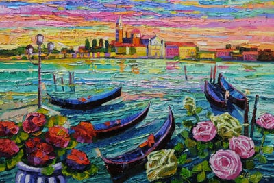 Caramel Sunset In Venice by Vanya Georgieva art print