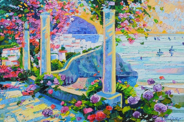 Mediterranean Décor: Terrace On Amalfi Coast by Vanya Georgieva