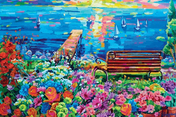 Vanya Georgieva: Lake View With A Hint Of Melancholy by Vanya Georgieva