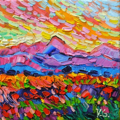 Poppies In The Mountain by Vanya Georgieva canvas print