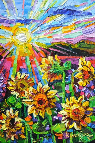 Fine Art Print: Sunflowers Light by Vanya Georgieva