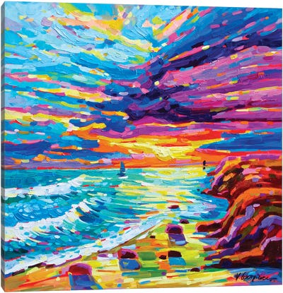 When The Sea Tells Canvas Art Print - Cliff Art