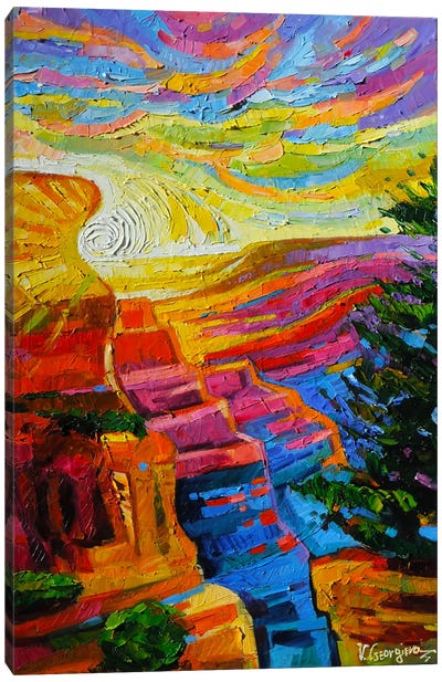 Grand Canyon Sunset Canvas Art Print - River, Creek & Stream Art