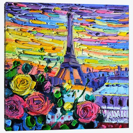 Roses In Paris Canvas Print #VNY56} by Vanya Georgieva Canvas Print
