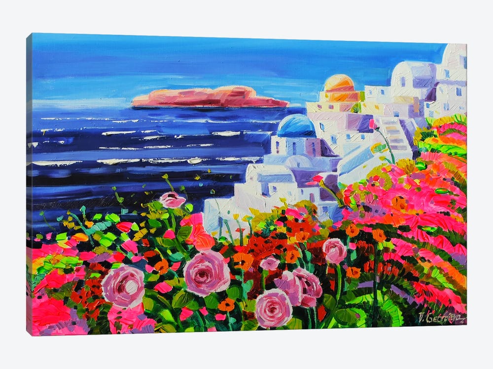 Sunny Day In Santorini by Vanya Georgieva 1-piece Art Print