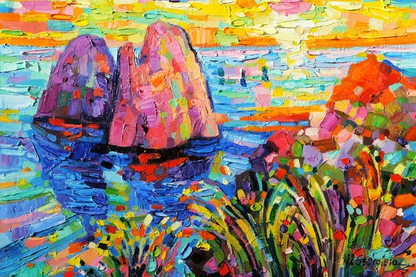 Capri: Sunset In Capri by Vanya Georgieva