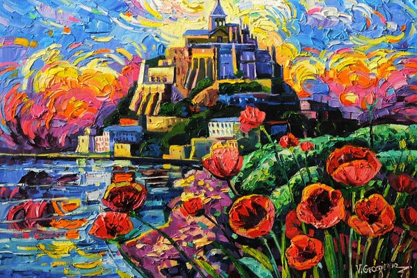Mont Saint-Michel: Saint Michel And The Poppies by Vanya Georgieva
