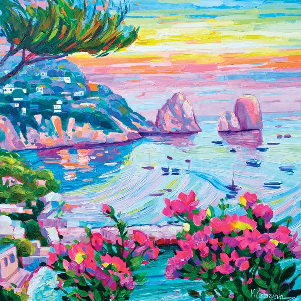 Campania: Caramel Sunset Of Capri by Vanya Georgieva