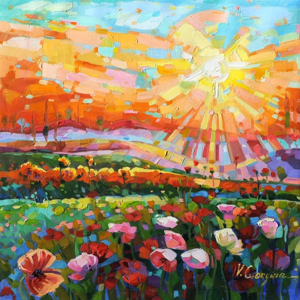 Vanya Georgieva: Poppies Field VIII by Vanya Georgieva