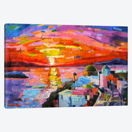 Santorini Sunset II Canvas Print #VNY75} by Vanya Georgieva Canvas Print