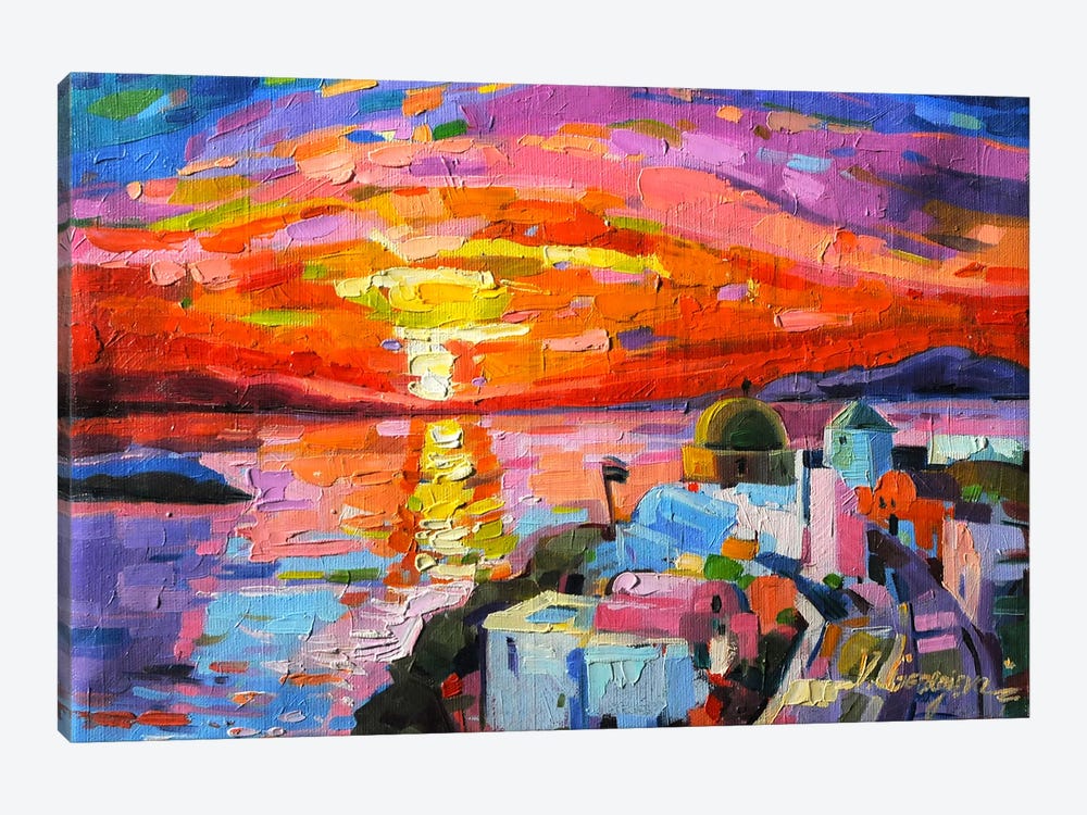 Santorini Sunset II by Vanya Georgieva 1-piece Art Print