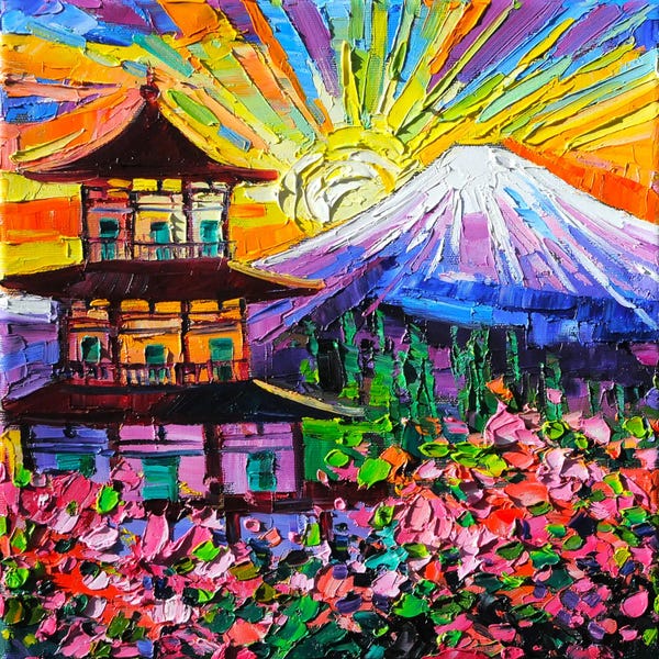 Pagodas: Fuji Sunset by Vanya Georgieva