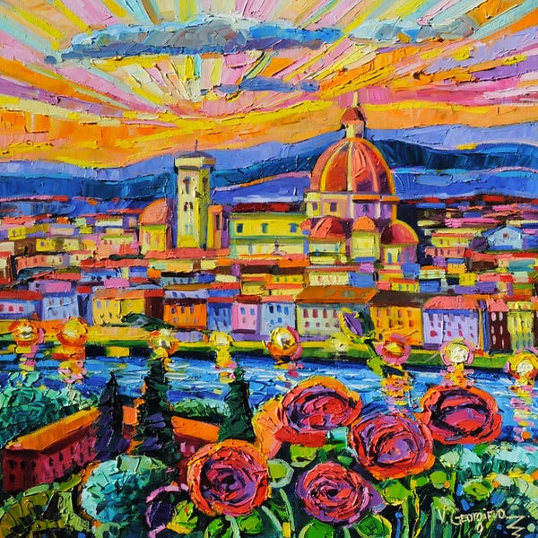 Fine Art Print: Roses In Florence by Vanya Georgieva