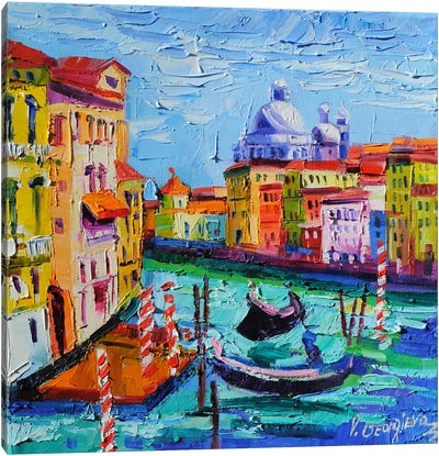 Venice In The Day Canvas Art Print - Veneto Art
