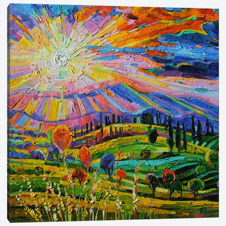 Dazzling Sun In Tuscany Canvas Print #VNY90} by Vanya Georgieva Canvas Artwork
