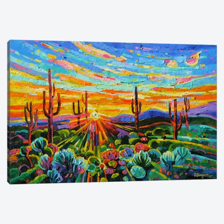 Great Arizona Sunset Canvas Print #VNY92} by Vanya Georgieva Canvas Artwork