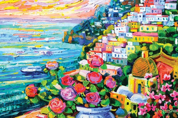 Mediterranean Décor: Positano Sunset by Vanya Georgieva