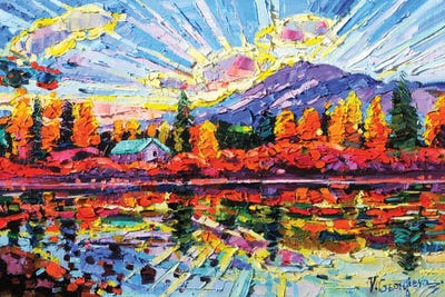 Golden Season In The Mountain by Vanya Georgieva canvas print