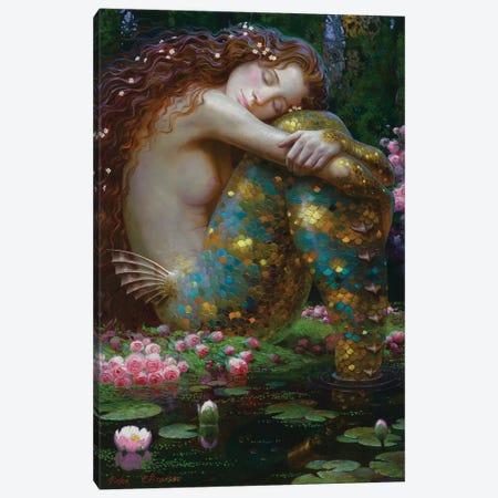 Mermaid's Dream Canvas Print #VNZ100} by Victor Nizovtsev Canvas Wall Art
