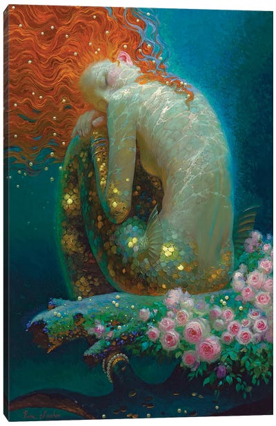 Emerald Dreams Canvas Art Print - Illuminated Dreamscapes