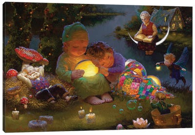 Fairy Tale Evening Canvas Art Print - Nests