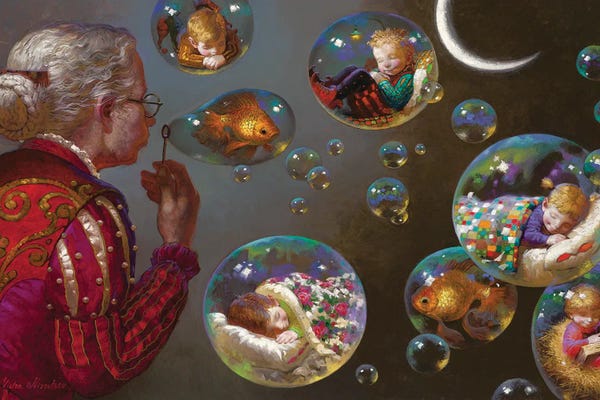 Fairytale Scenes: Grandma's Bubbles by Victor Nizovtsev