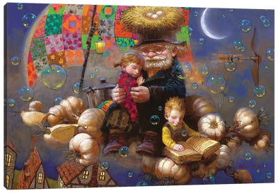 Grandpa's Fairytales Canvas Art Print - Victor Nizovtsev