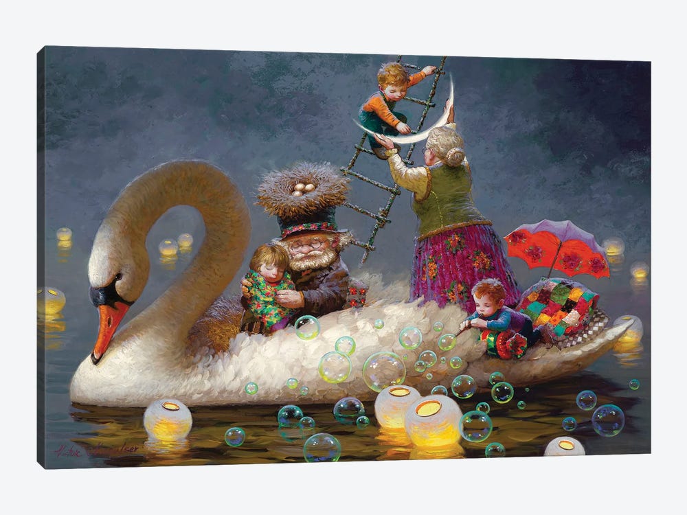 Hanging Of The Moon by Victor Nizovtsev 1-piece Art Print