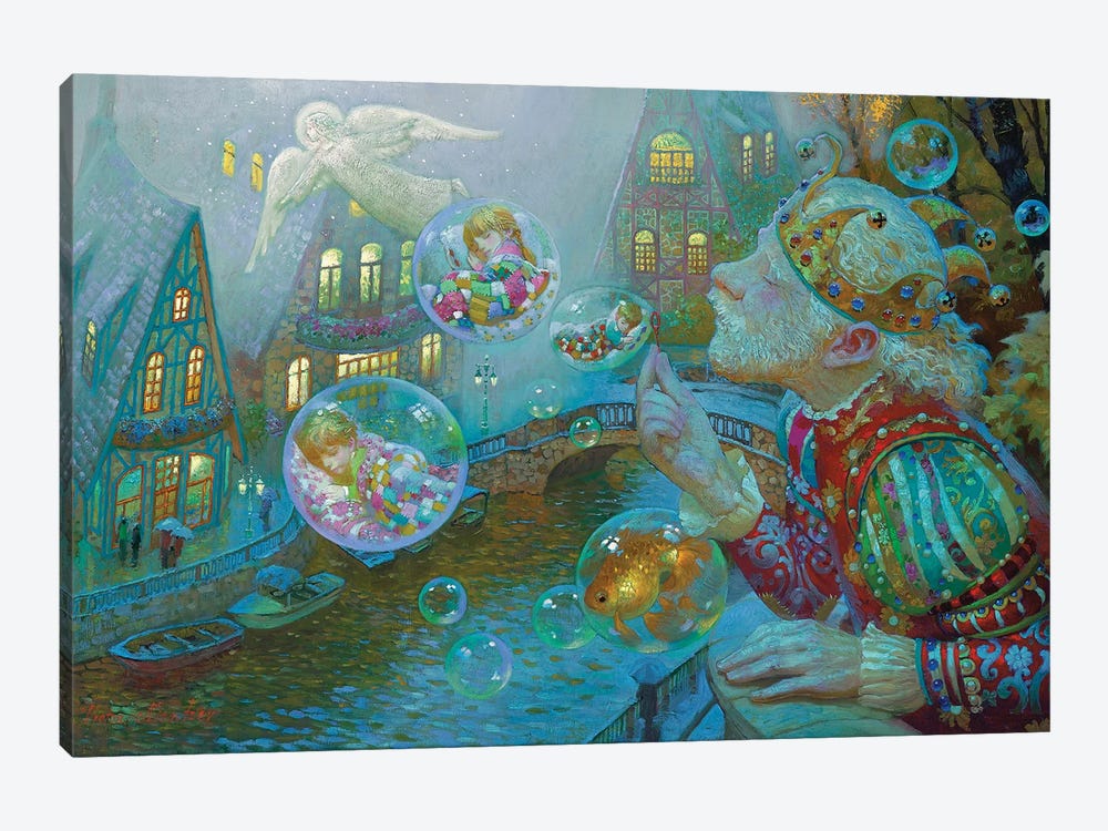 King's Bubbles by Victor Nizovtsev 1-piece Canvas Print