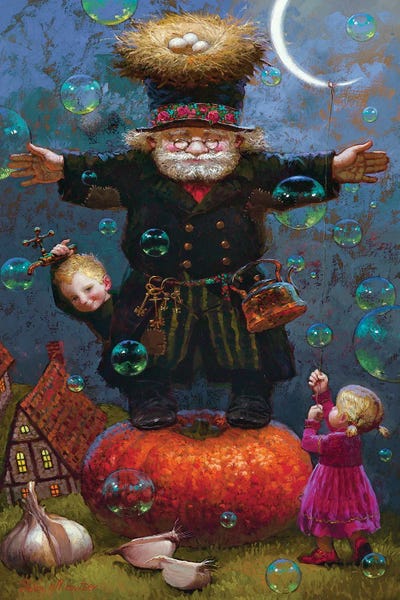 Imagination: Midnight Bubbles (Grandpa Scarecrow) by Victor Nizovtsev