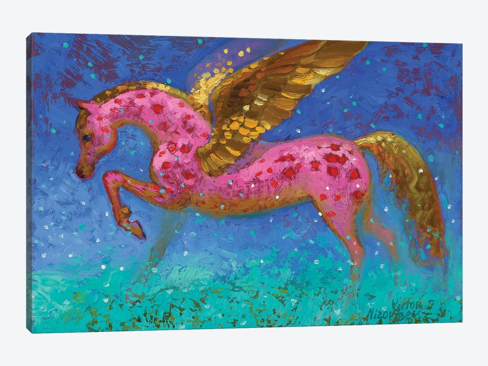 Pink Pegasus by Victor Nizovtsev 1-piece Canvas Print