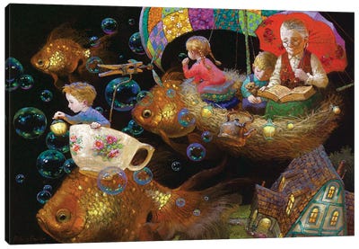 Quilted Dreams Canvas Art Print - Fairytale Scenes