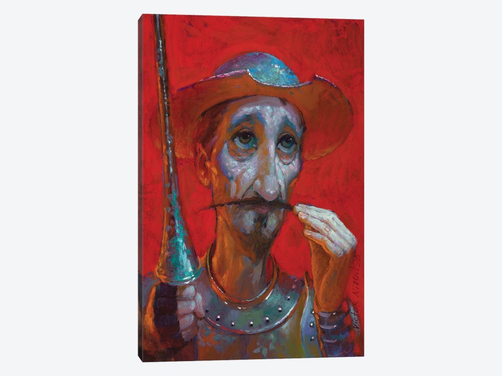 Red Don Quixote by Victor Nizovtsev 1-piece Canvas Artwork