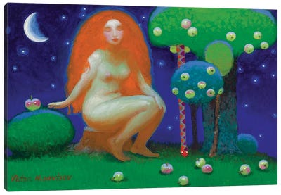 Red Hair Eve Canvas Art Print - Apple Tree Art