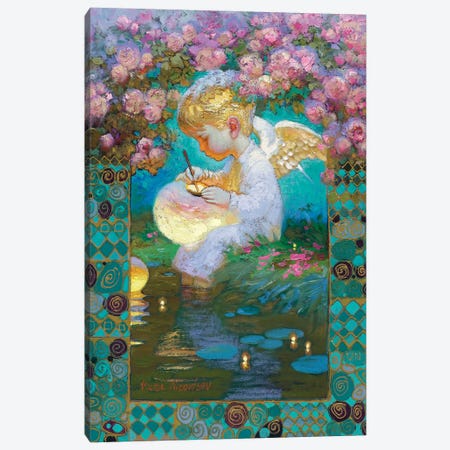 Rose Garden Angel Canvas Print #VNZ50} by Victor Nizovtsev Canvas Art Print