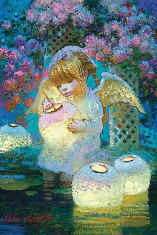 Rose Garden Lights by Victor Nizovtsev wall art