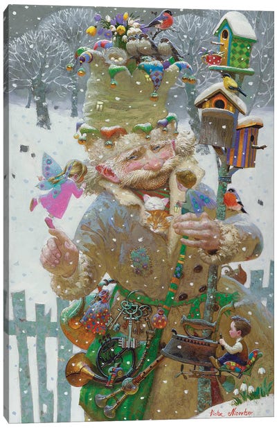 Rumors About Early Spring Canvas Art Print - Santa Claus Art
