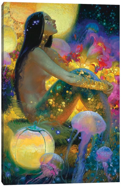 New Day Canvas Art Print - Mermaid Art