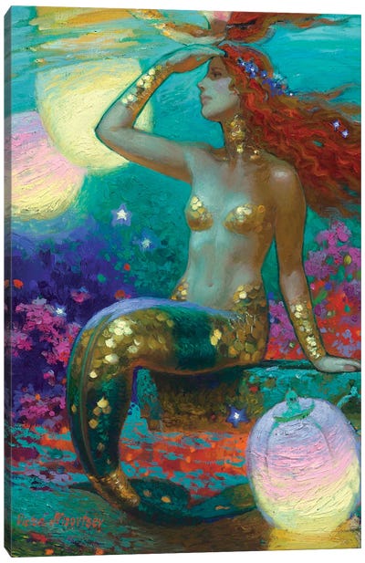 Expectation Canvas Art Print - Mermaid Art